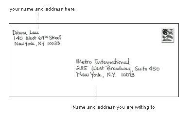 envelope with address window template